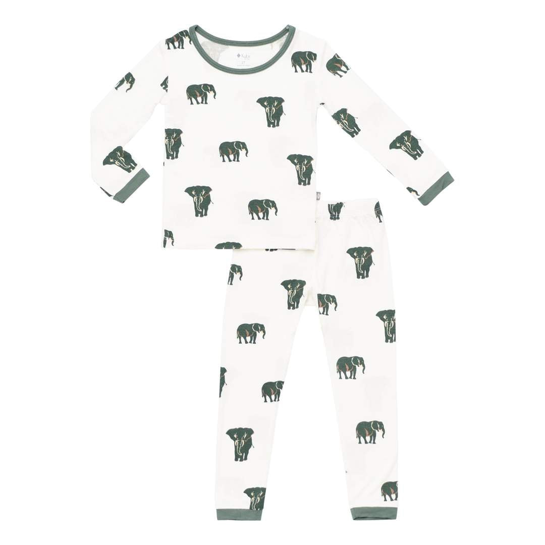 Kyte Baby Printed Toddler Pajama Set - Elephant