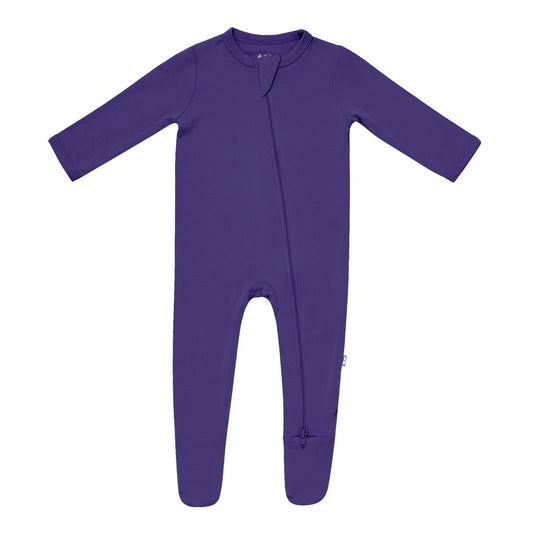 Eggplant Zippered Footie - Kyte BABY
