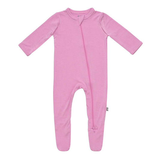 Zippered Footie in Bubblegum - Kyte Baby