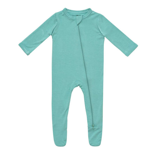 Zippered Footie in Jade - Kyte Baby