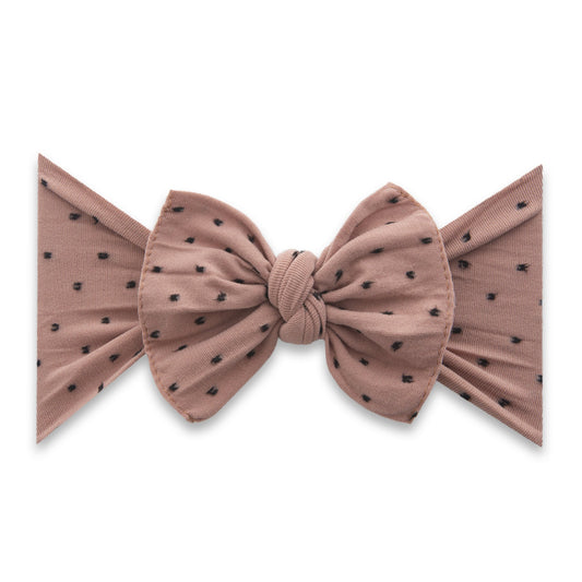 Patterned Shabby Knot - Putty w/ Black Dots
