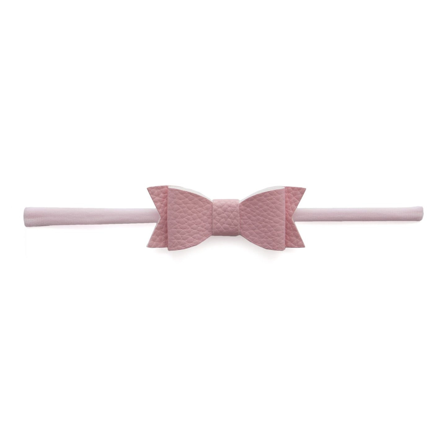 Leather Bow Tie Skinny- Pink