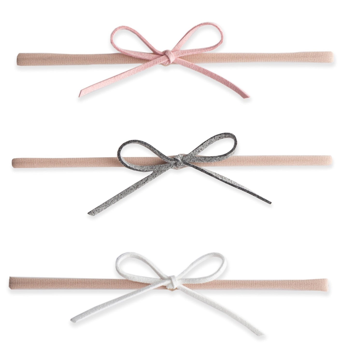 3pk Suede Cord Bow (2 color options)
