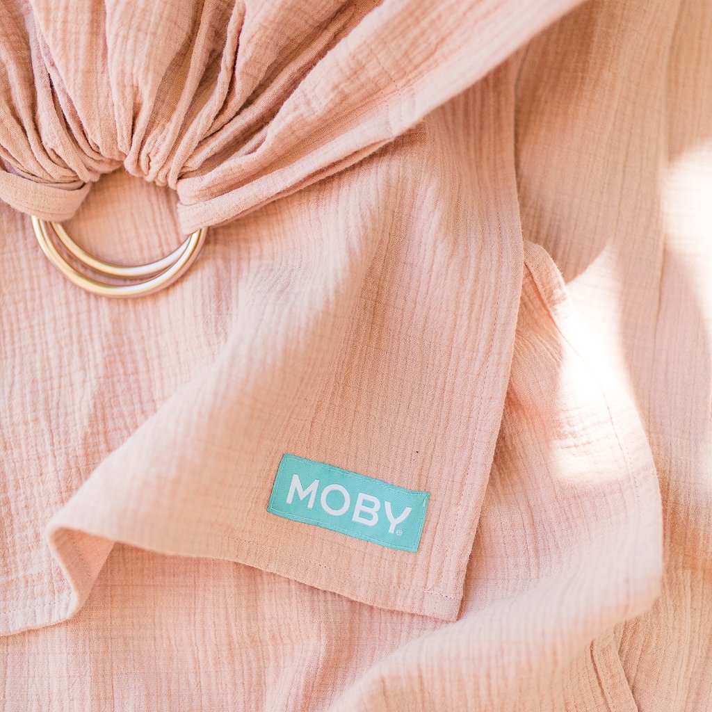 MOBY Ring Sling - Double Gauze - Rose
