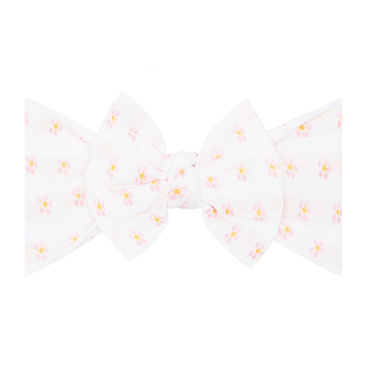 Patterned Knot - White/Pink Flower