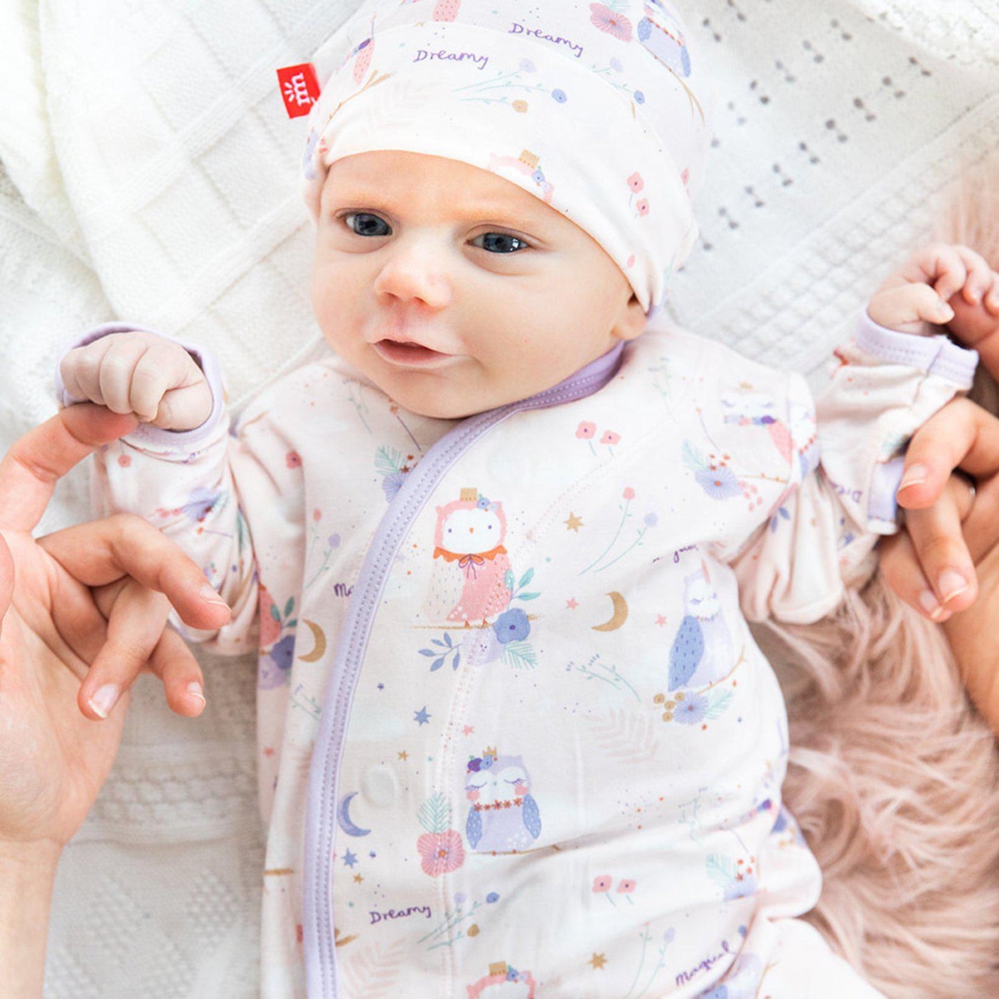 Owl Love You Forever Modal Magnetic Sack Gown & Hat Set