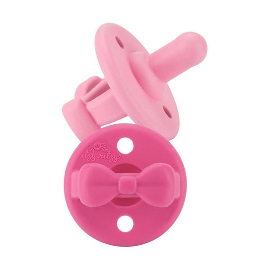 Sweetie Soother Pacifier 2pk - Cotton Candy + Watermelon Bows