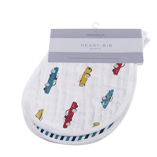 Ultimate Road Trip Bamboo Heart Bibs - Set of 2