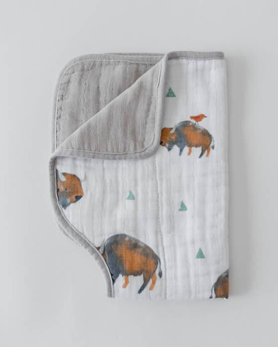 Little Unicorn Cotton Muslin Burp Cloth - Bison