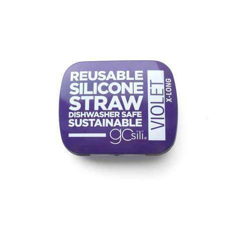 GOSILI Extra Long Reusable Silicone Straw + Case