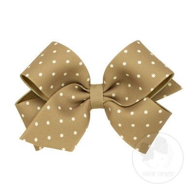 Medium Dot Print Grosgrain Hair Bow