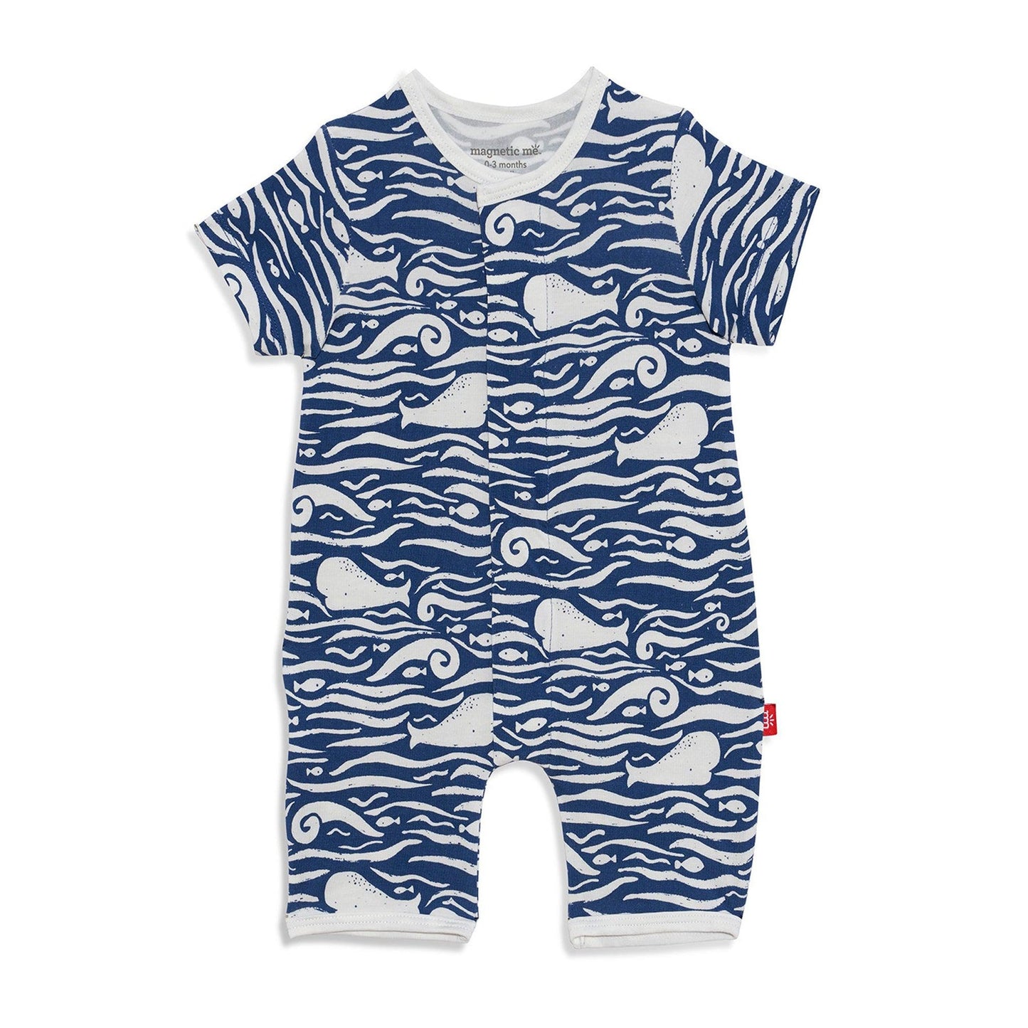 Whale Hello There Modal Magnetic Romper